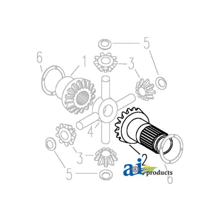 A & I Products Gear, Differential Side 6" x54" x5" A-C5NN4239A